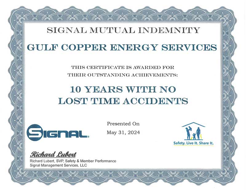 GCES Safety Award